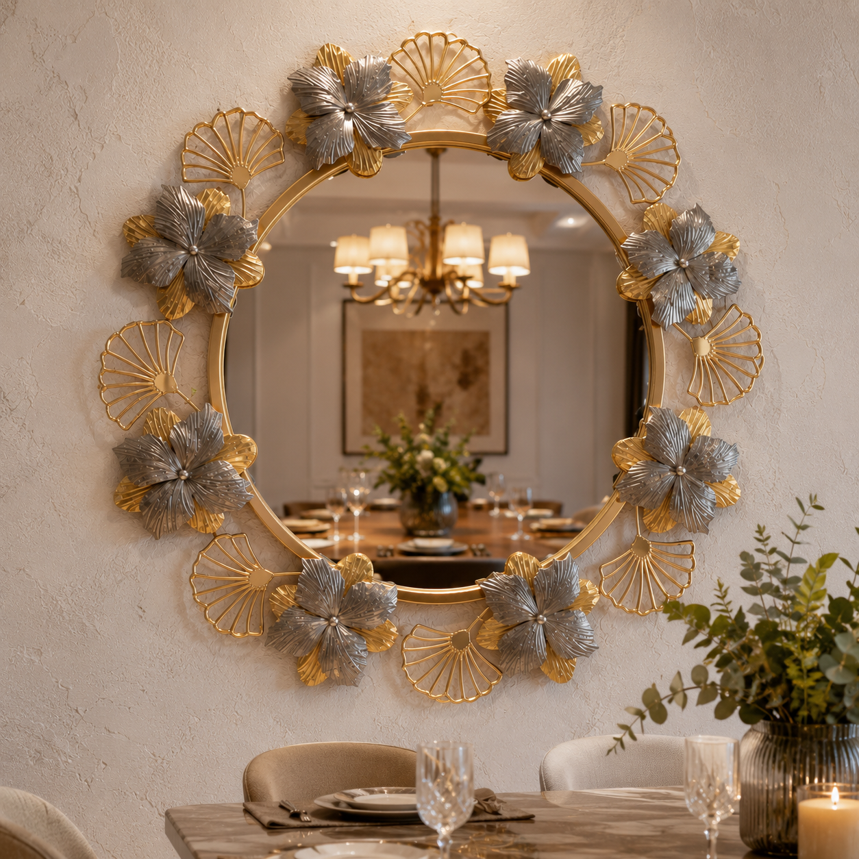 Premium Handcrafted Metal Sunburst Wall Accent