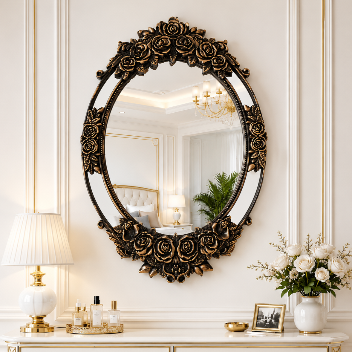Antique Gold Ornate Mirror - Classic Statement Piece