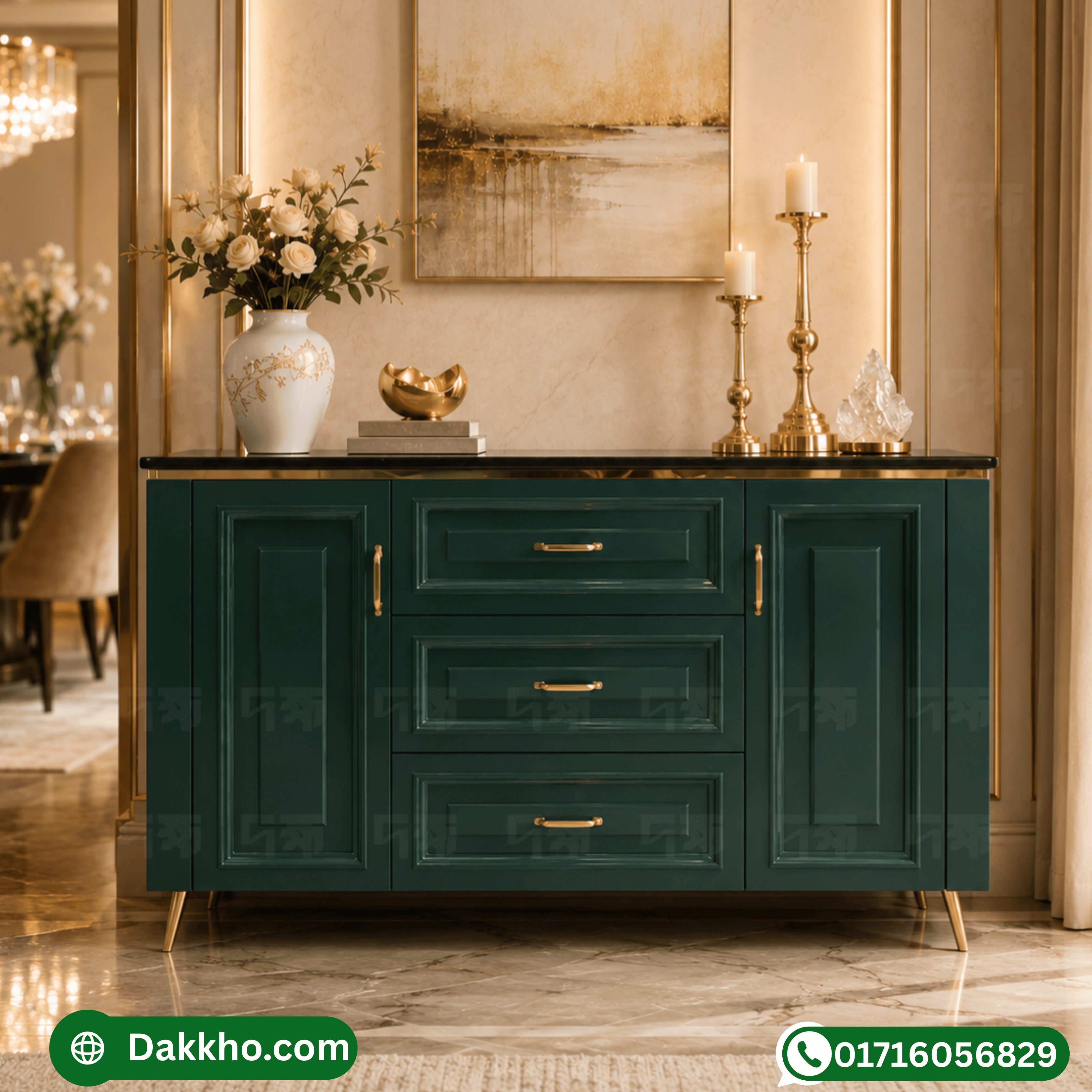 Contemporary Green Storage Cabinet for Modern Homes