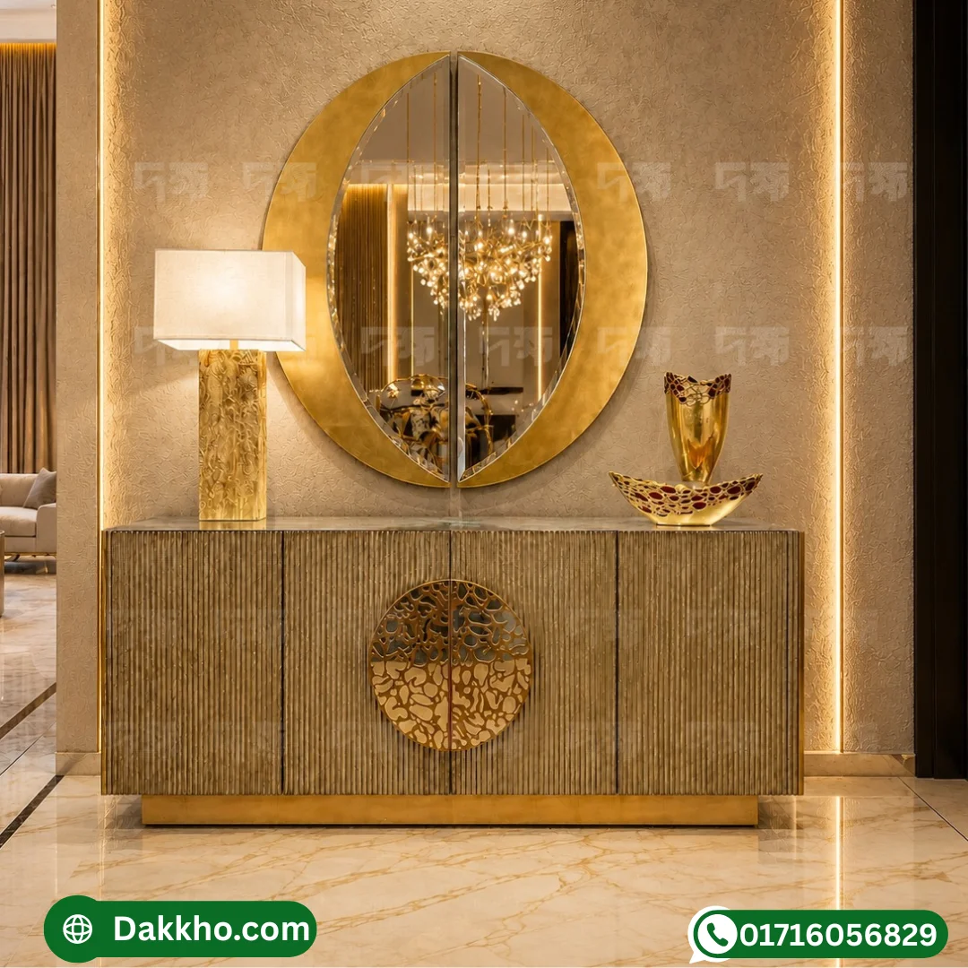 Gold Medallion Luxury Fluted sideboard | Dakkho